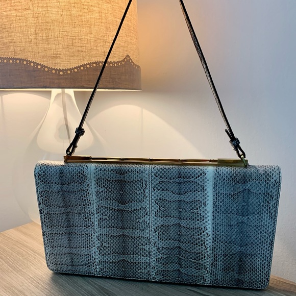 Marni Cache Oversized Snakeskin Clutch Bag - Picture 12 of 15